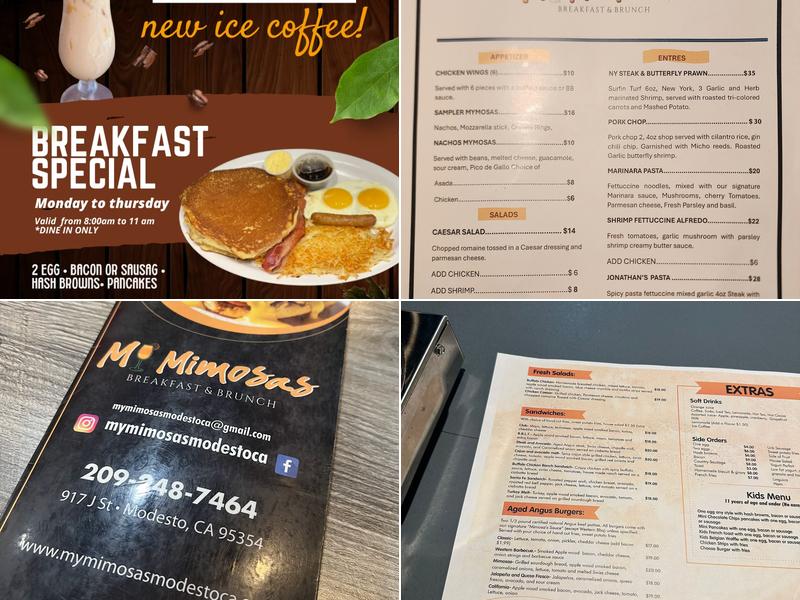 My Mimosas breakfast and nightclub Menu