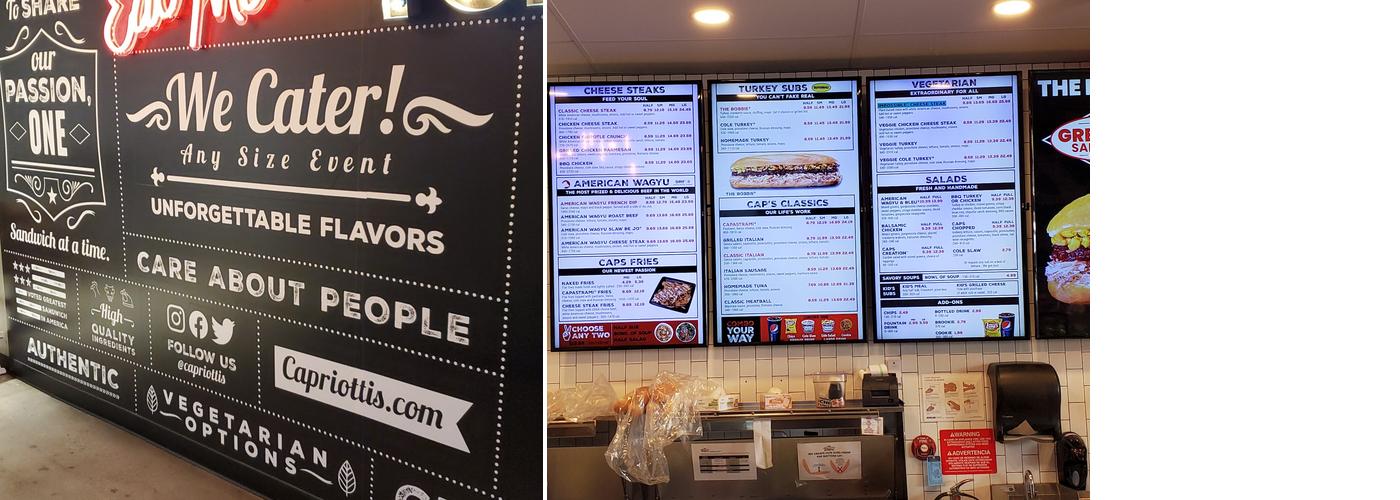 Capriotti's Sandwich Shop Menu