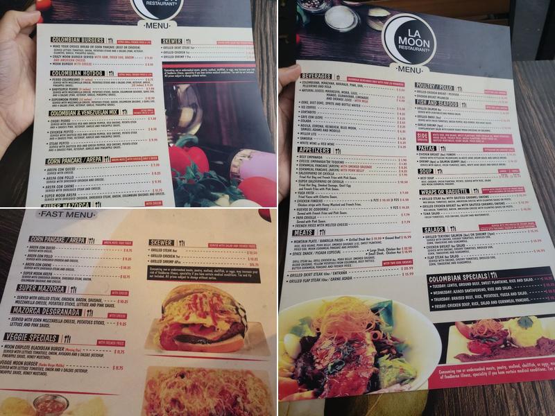 New Moon Restaurant Menu