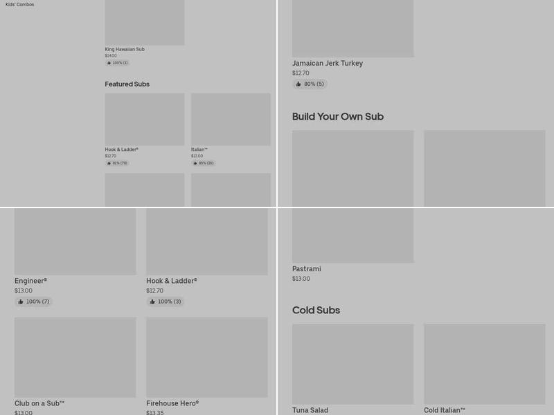 Firehouse Subs Donald Ross Rd Menu