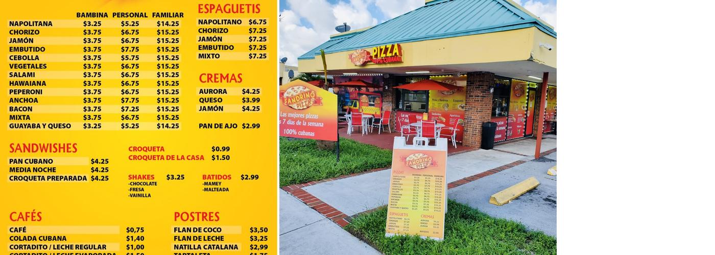 Pizza Menu