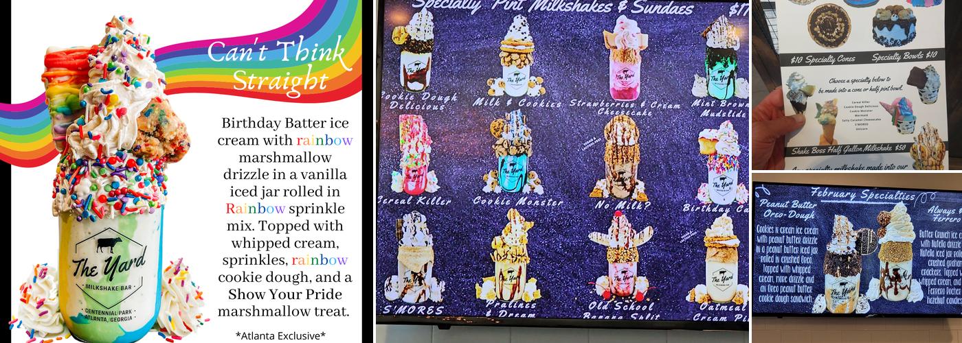The Yard Milkshake Bar Atlanta - Centennial Park Menu