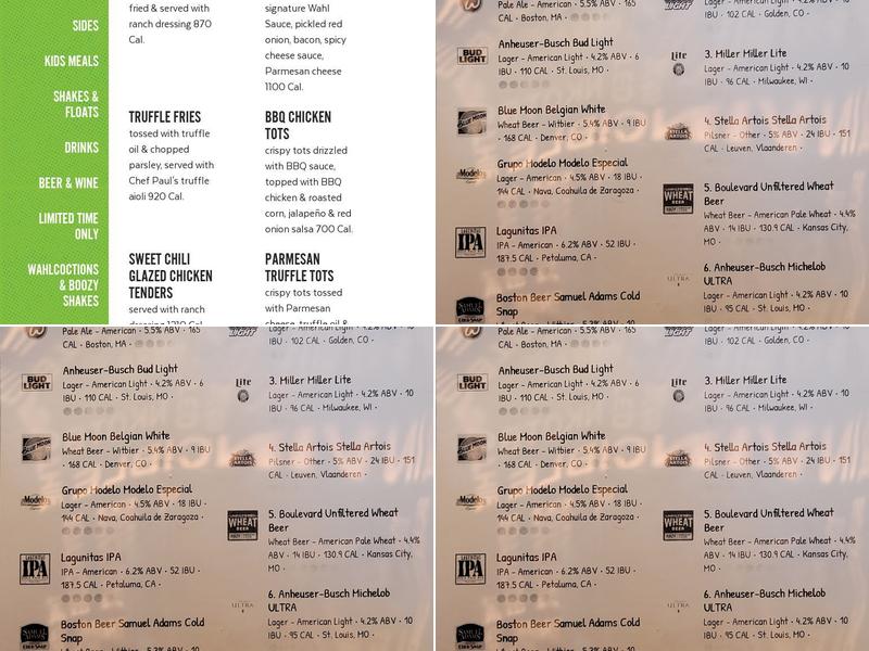 Wahlburgers @ Hy-Vee Menu