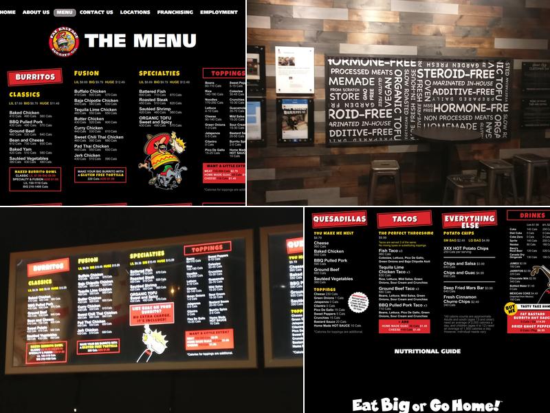 Fat Bastard Burrito Co. Menu