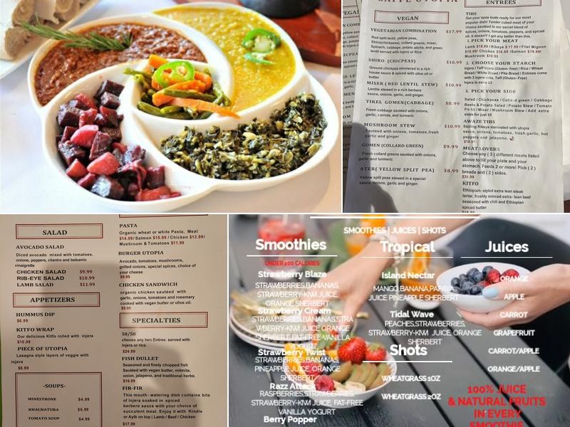 Caffe Utopia & Bar Menu