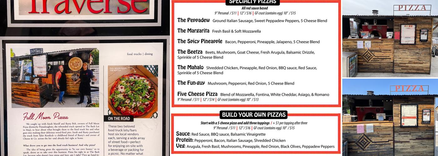 Full Moon Pizza Menu