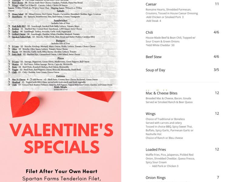 Brick Haus Brews Menu