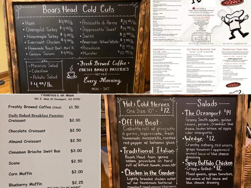 Federico's Pizza Express Shrewsbury Menu