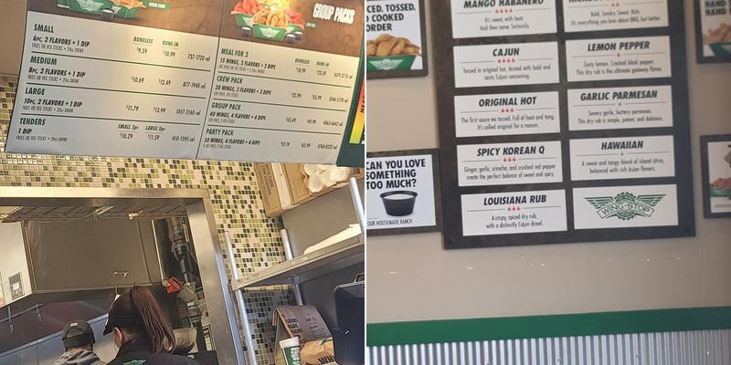 Wingstop Menu