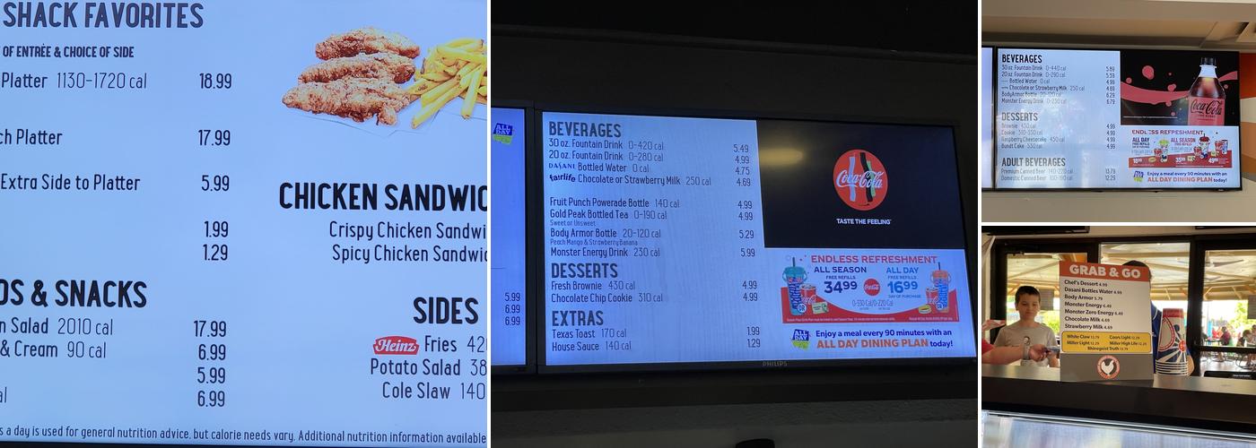 Chicken Shack Menu