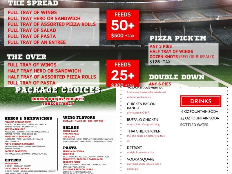 The Pizzeria of Lake Grove Menu