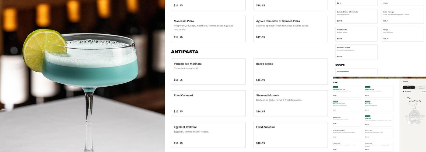 Patsy's Pizzeria Menu