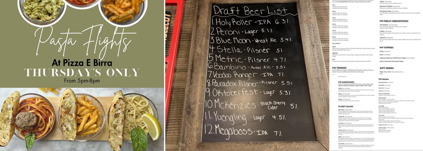 Pizza E Birra Menu