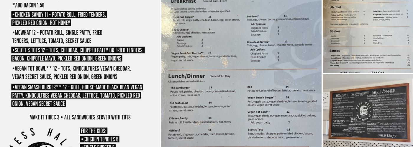 Mess Hall ILM Menu