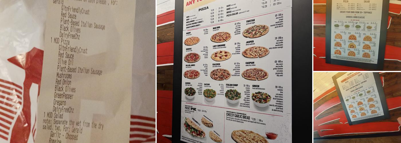 MOD Pizza Menu