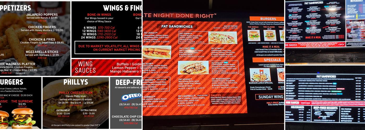 Fat Shack Menu