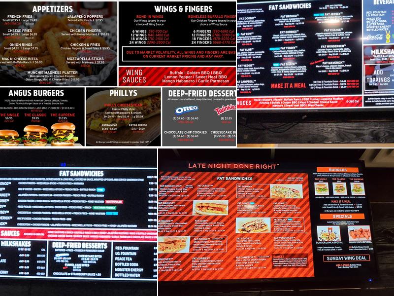 Fat Shack Menu