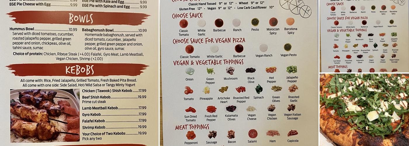 EGE Mediterranean Menu