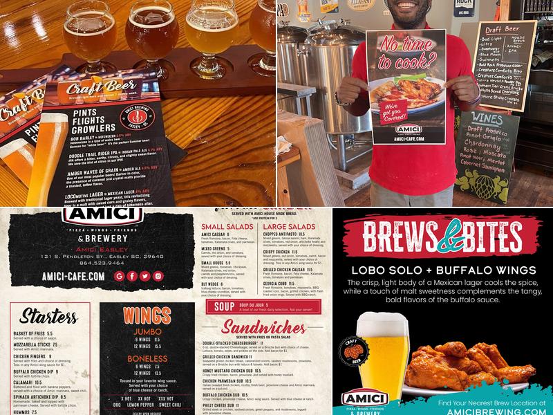 Amici Easley Menu