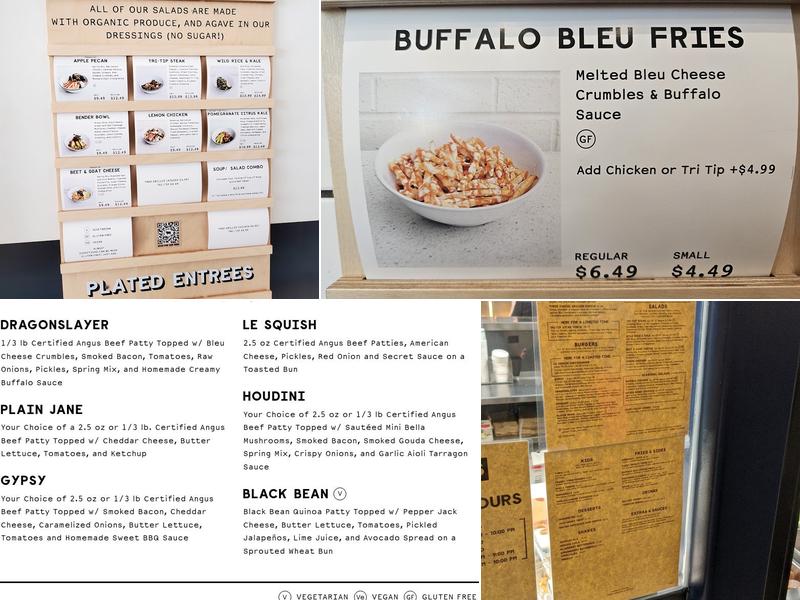 Cubby's Menu