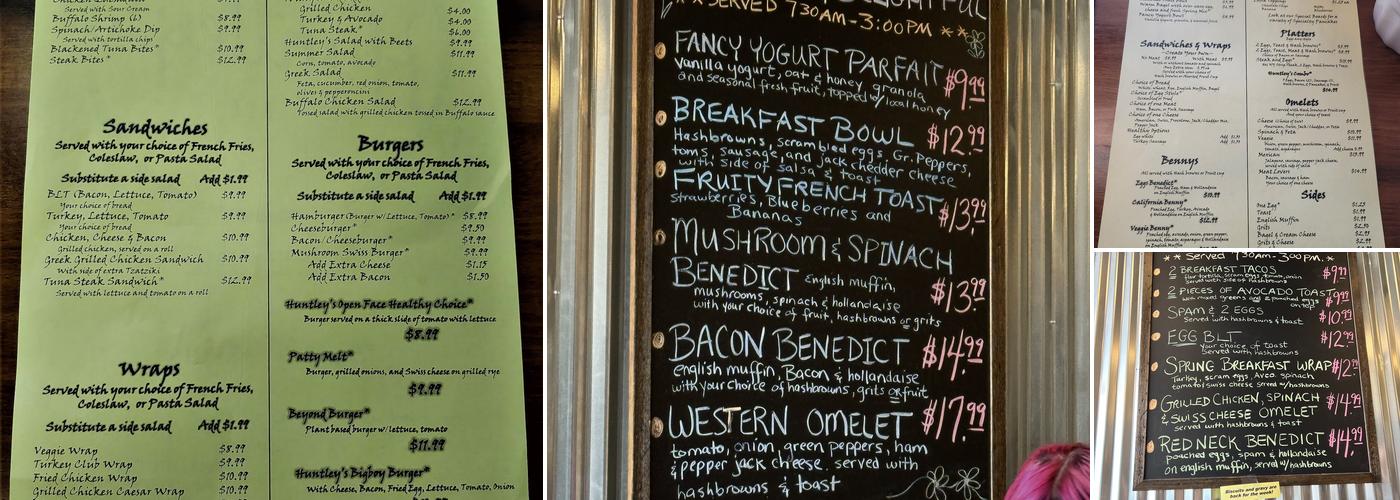 Huntley's Place Menu