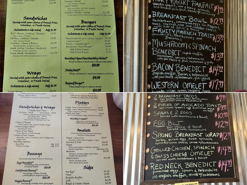 Huntley's Place Menu