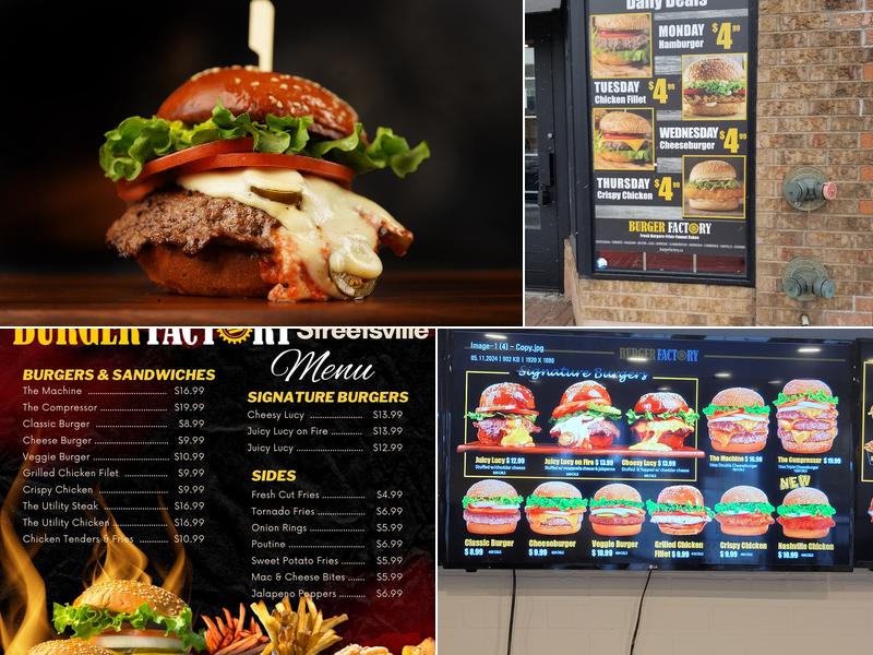 Burger Factory Menu