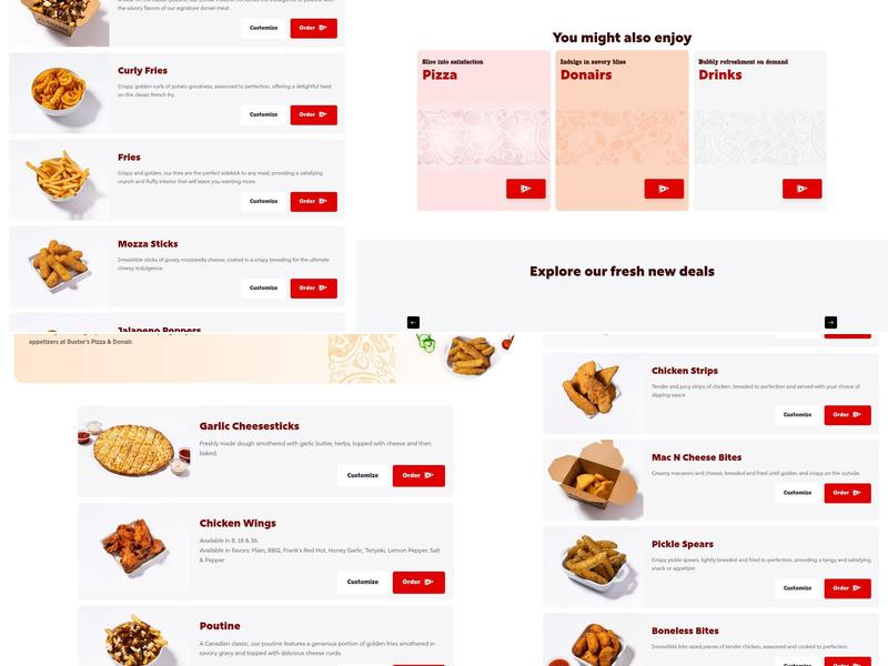 Buster's Pizza & Donair Menu