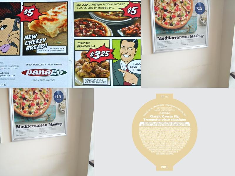 Panago Pizza Menu