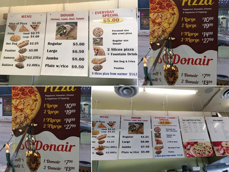 Hi5 Pizza and Donair Menu