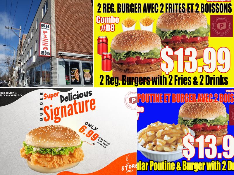 Pizza 88 Express et Poulet Siddiqui's