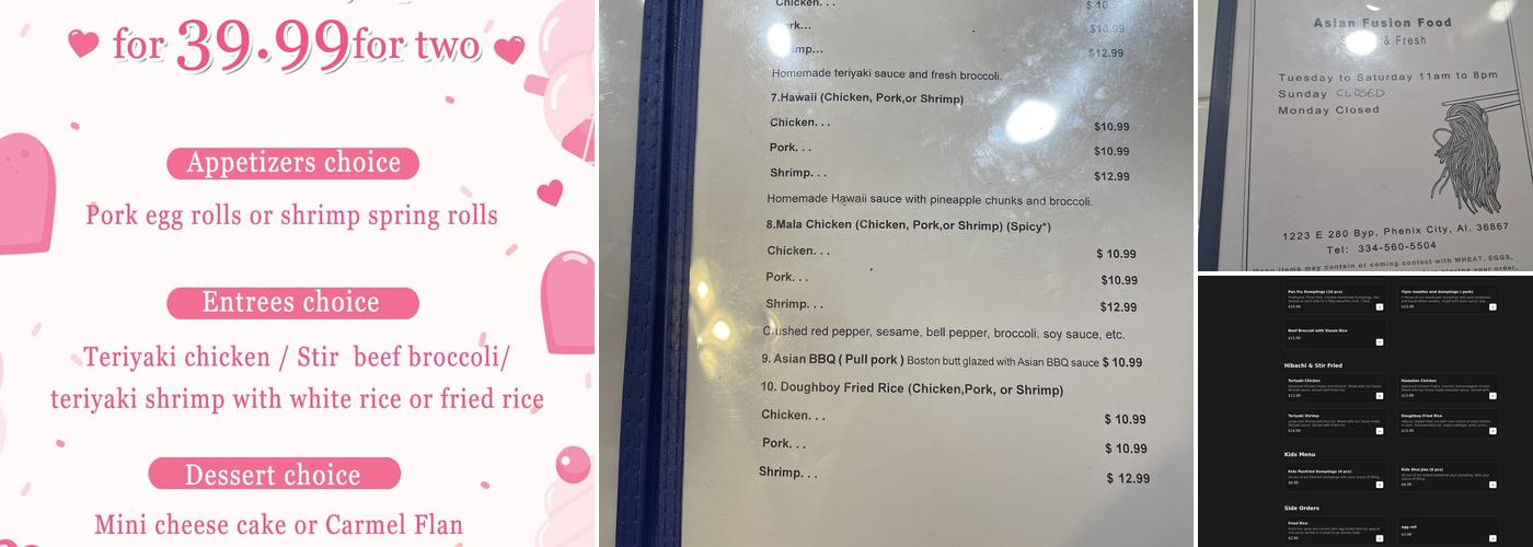 Doughboy Dumplings Menu
