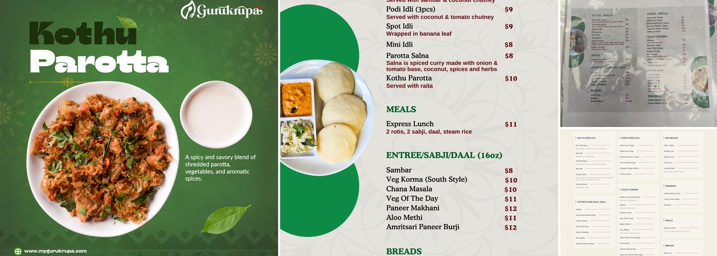 Gurukrupa Menu