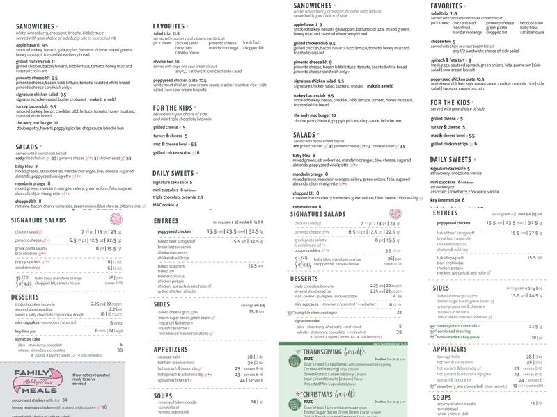 Ashley Mac's Kitchen Menu