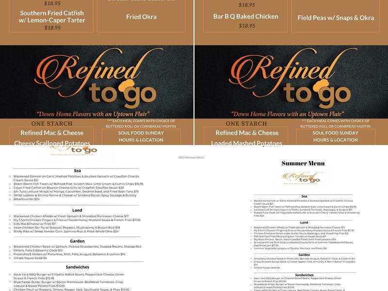 Refined-ToGo Menu