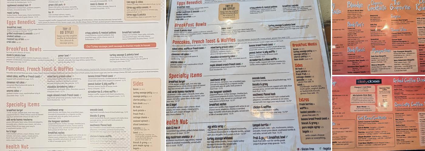 Daily Dose Rio Salado Menu