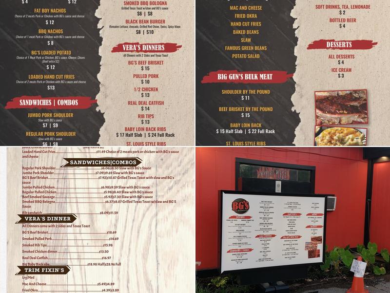 Big Gun's Pit BBQ Menu