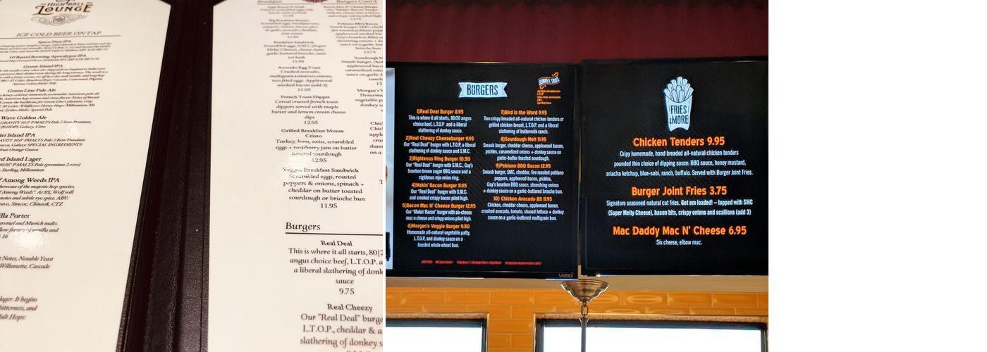 Guy's Sammich Joint Menu