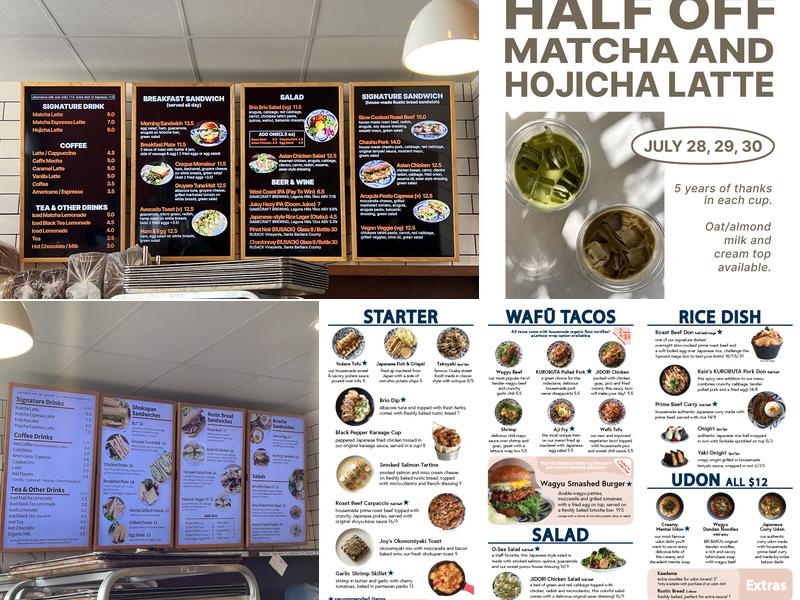 Brio Brio Bakery & Café / BRI BARU Menu