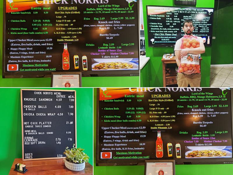 Chick Norris Restaurant Menu