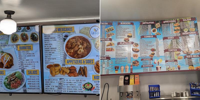 La Baja Gourmet Menu