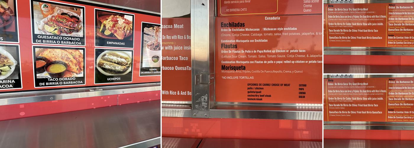 Chitos Birerria Menu