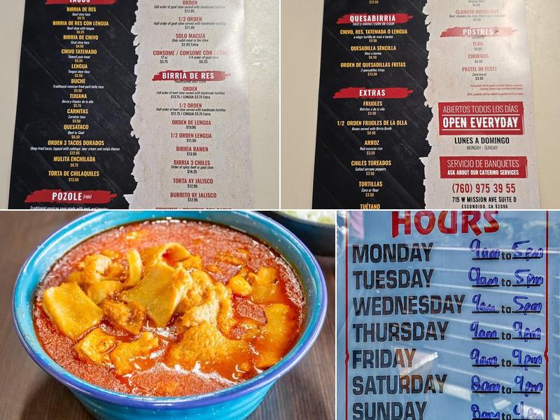 Birrieria Ay Jalisco Menu