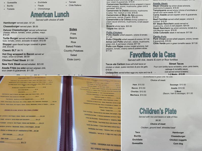 Los Compas Mexican Restaurant Menu