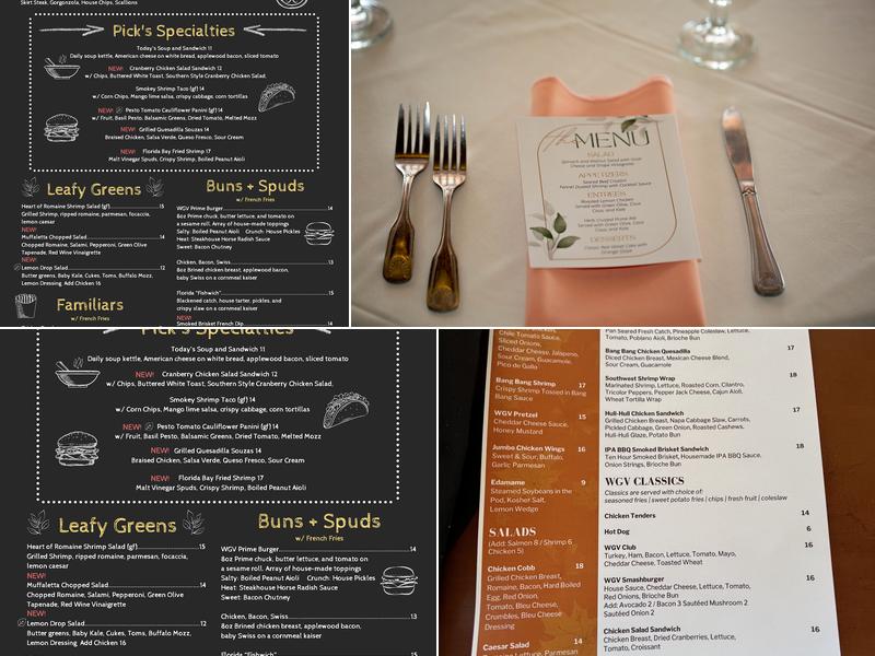 The Legends Grille Menu