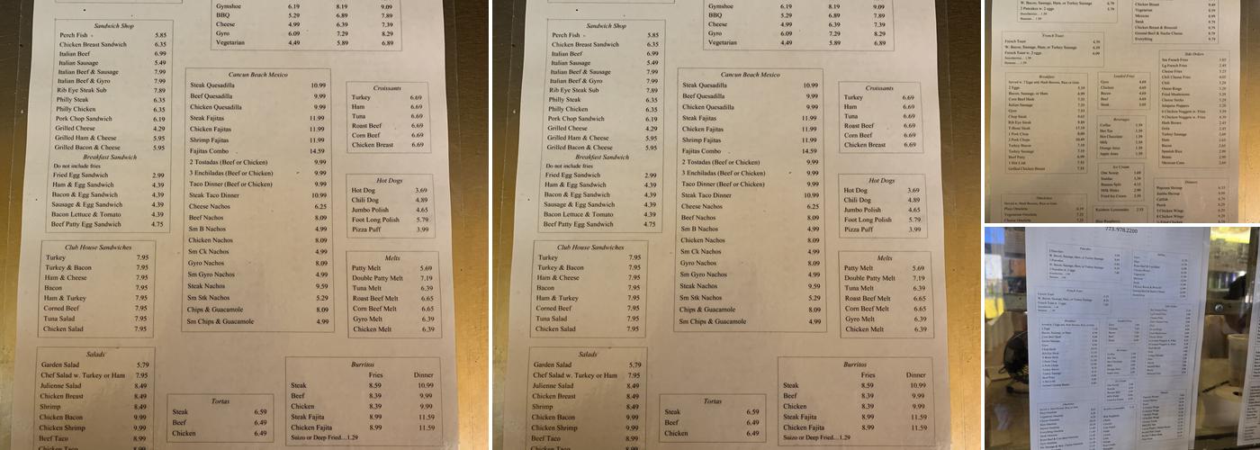 Rainbow Beach Sub Shop Menu