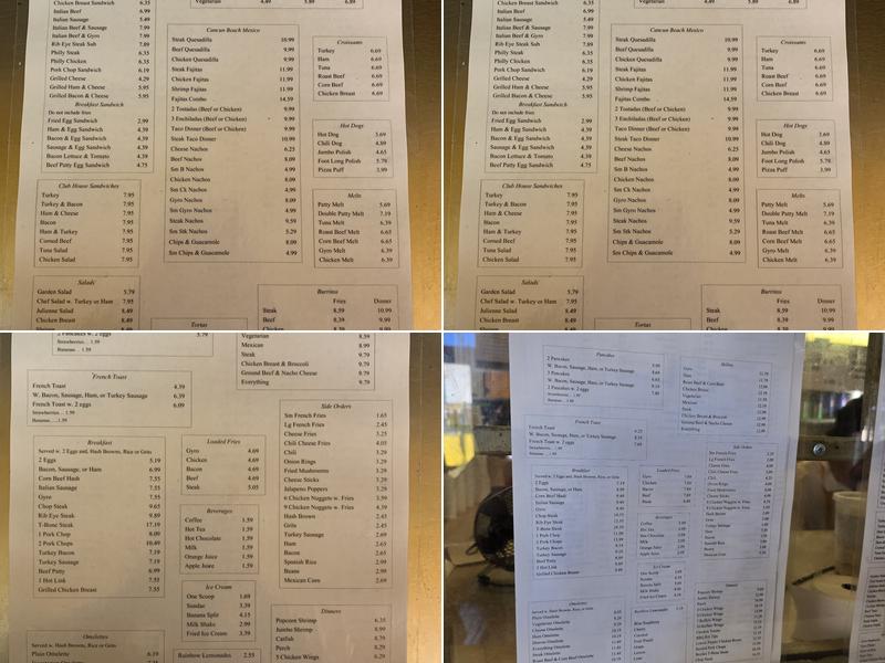 Rainbow Beach Sub Shop Menu