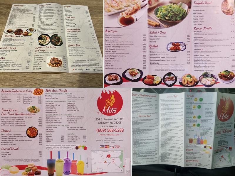 Mito Asia Menu