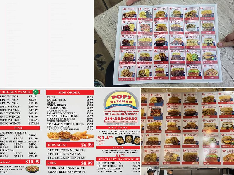 Pops Kitchen Downtown Menu