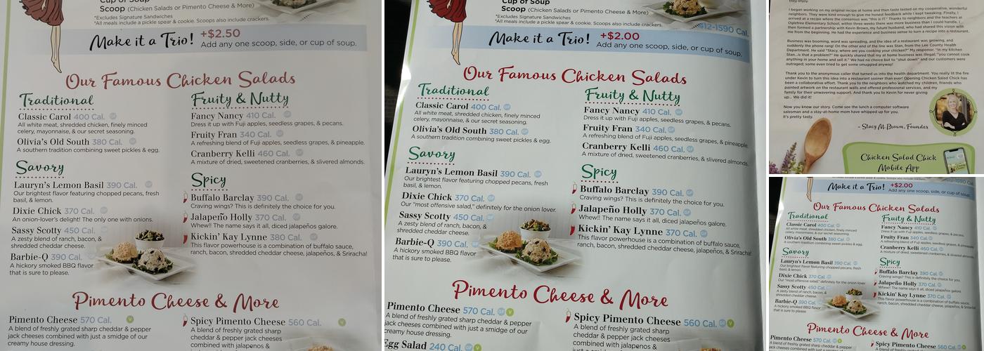 Chicken Salad Chick Menu
